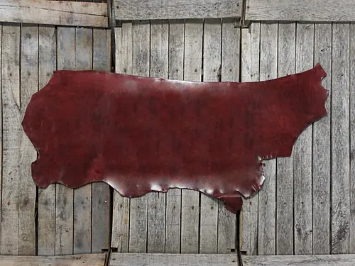 Burgundy latigo leather