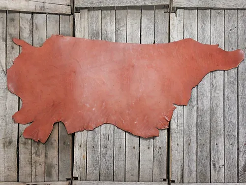 Chestnut skirting leather