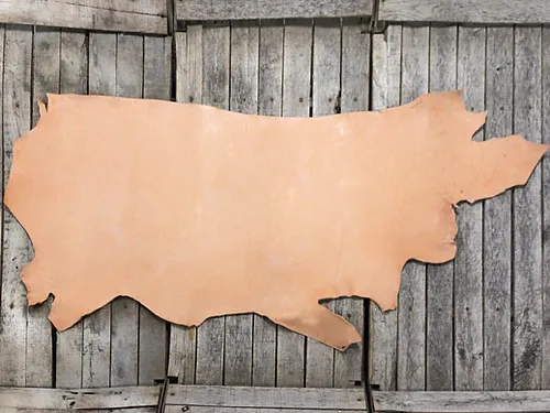 Vegetable tan skirting leather